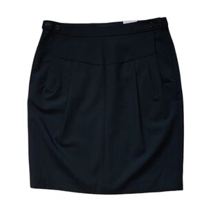 SZ6 3/$30 NWT Wool Blend Ispiri Black Adjustable Waist Tailored pencil skirt